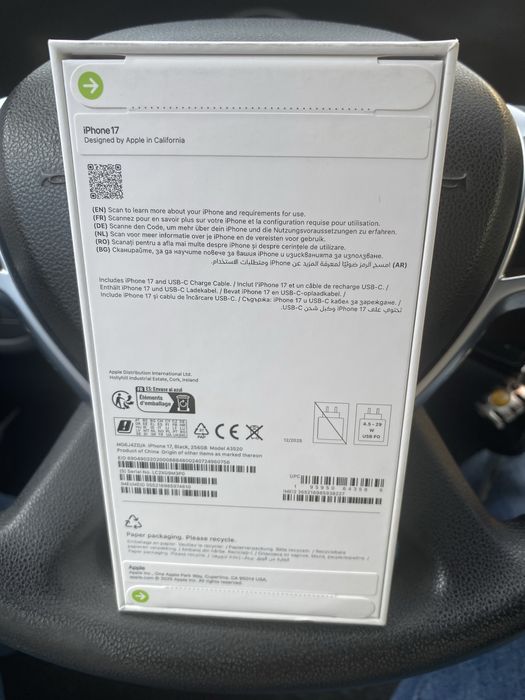 Iphone 17 black sigilat 256gb