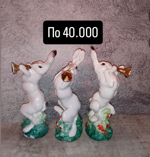 Фарфоровые статуэтки старая гжель и тд