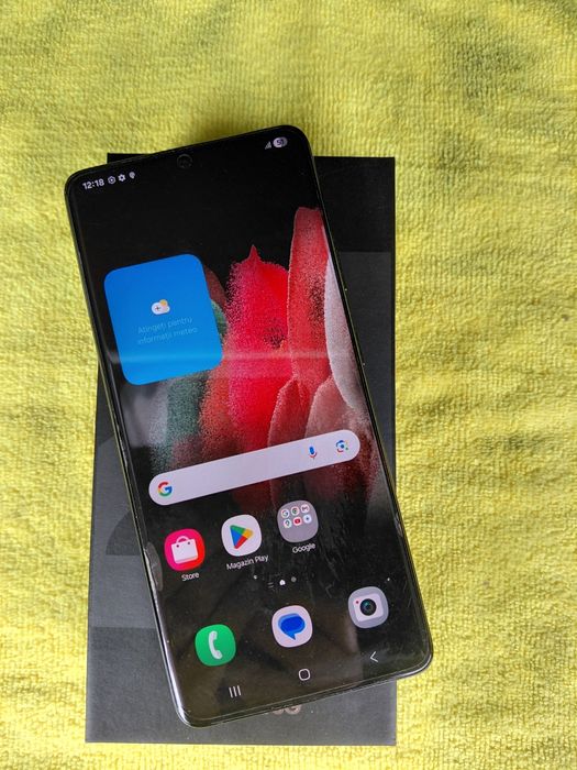 Vând/Schimb Samsung S21 Ultra 5g 256g ca Nou Dual Sim Fulbox Liber