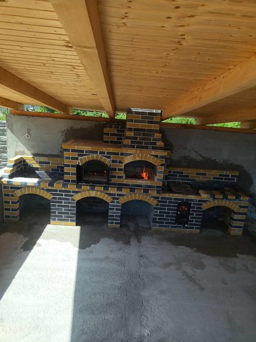 Construcții grătar rustic de grădină