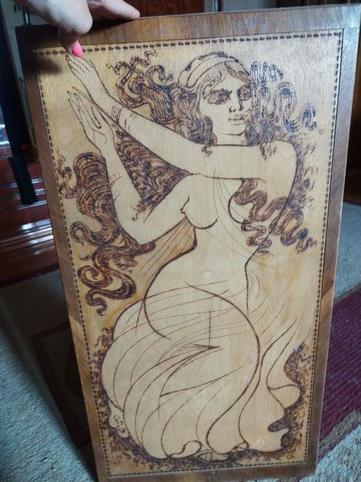 Картина, выжиг на дереве