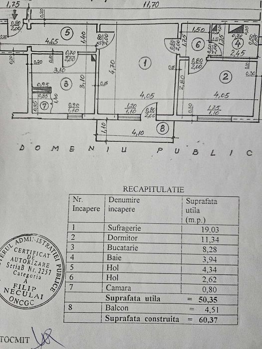 Apartament 2 camere semidecomandat 2/4 Dorobanti 1