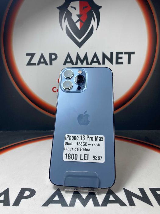 Zap Amanet Vitan - iPhone 13 Pro Max - Blue - 128GB - 78%