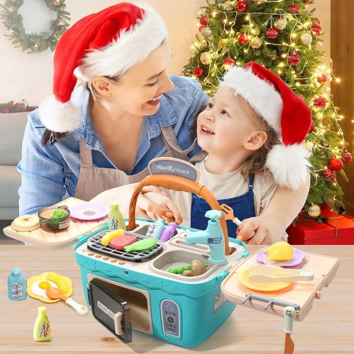 Детски комплект CUTE STONE- мивка, барбекю, фурна и кошница