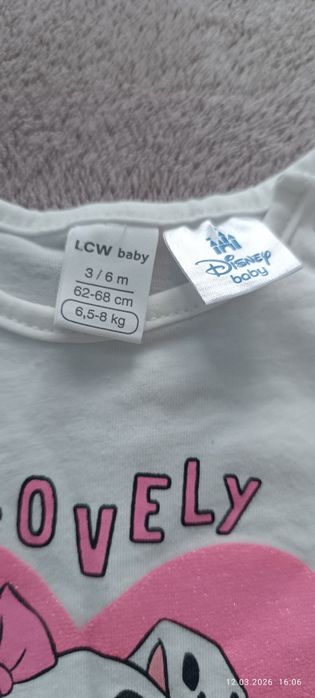 Body Carter’s 3 luni + tricou LC Waikiki (set lot pentru fetiță)