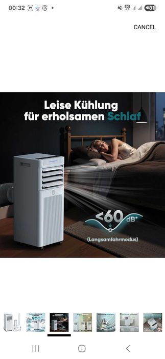 Super pret! Aparat de aer condiționat mobil, 9000 BTU, SIGILAT