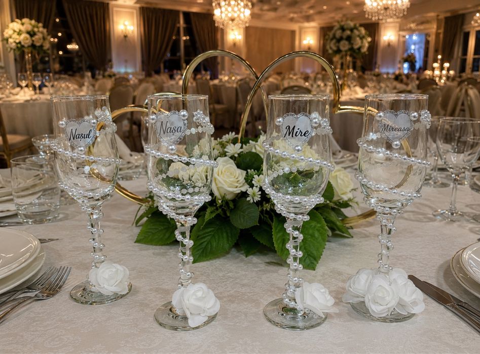 Pahare elegante nunta /botez  diverse modele