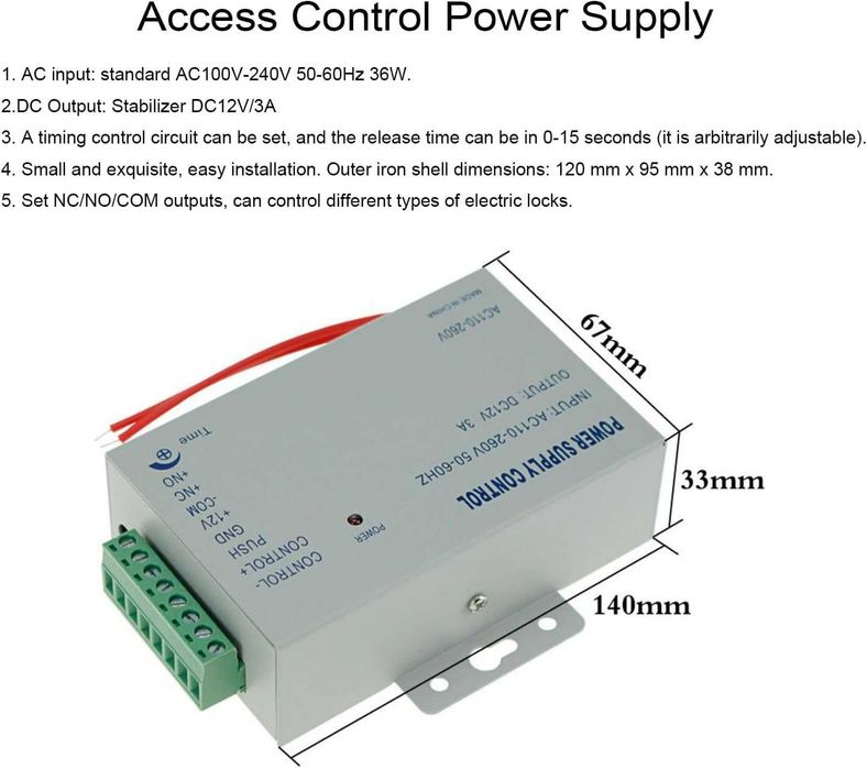 REDUS de la 400RON, Kit sistem Control acces Digital, DC12V, RFID , TouchPad cititor card magnetic si cartele + buton + modul + yala elctromagnetica