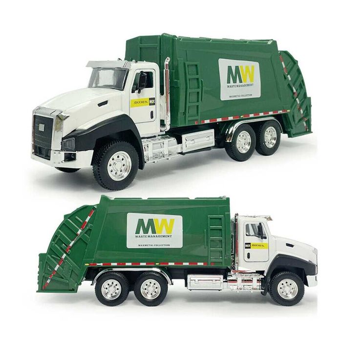 Set 3 camioane, gunoi, camion combustibil, camion delivery, pullback