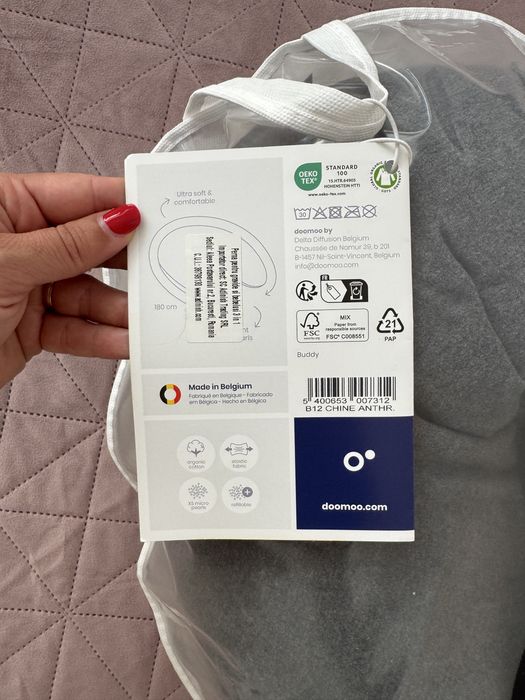 Pernă din bumbac organic pentru gravide și bebeluși, Buddy