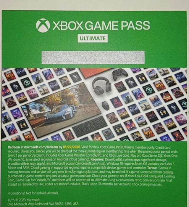 XBOX Game Pass ULTIMATE 1 luna