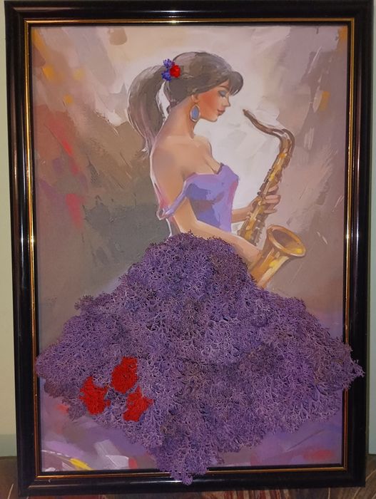 Ръчно изработени картини със скандинавски мъх