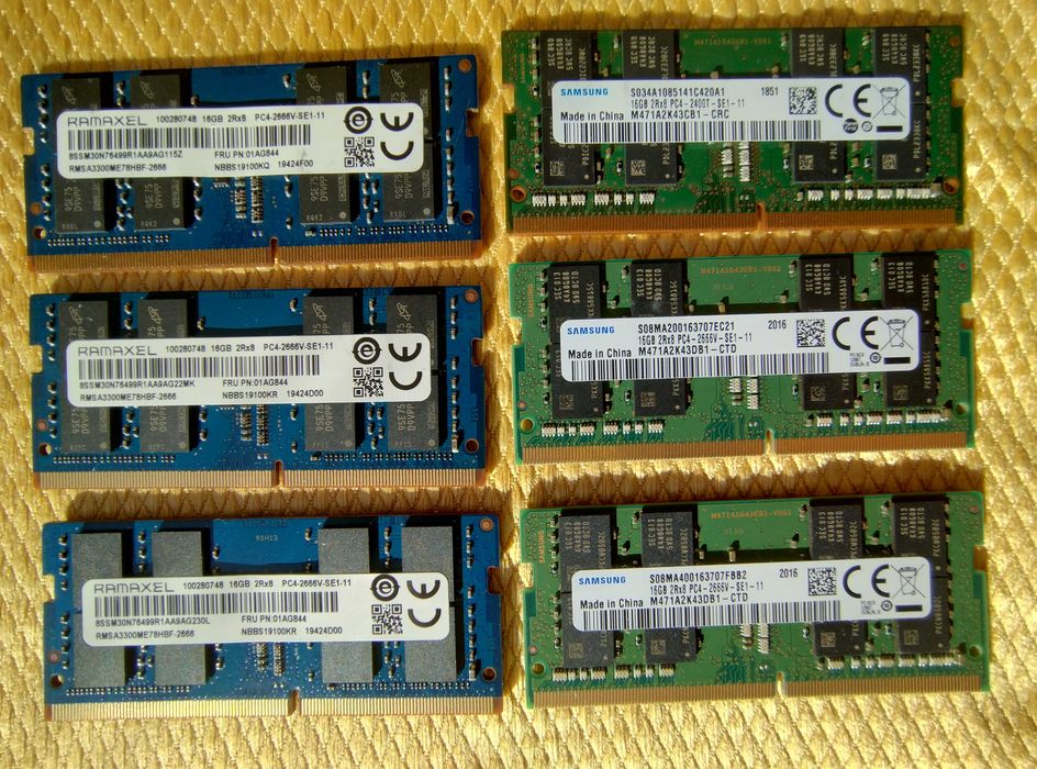 РАМ памети DDR4 за лаптопи/мини компютри