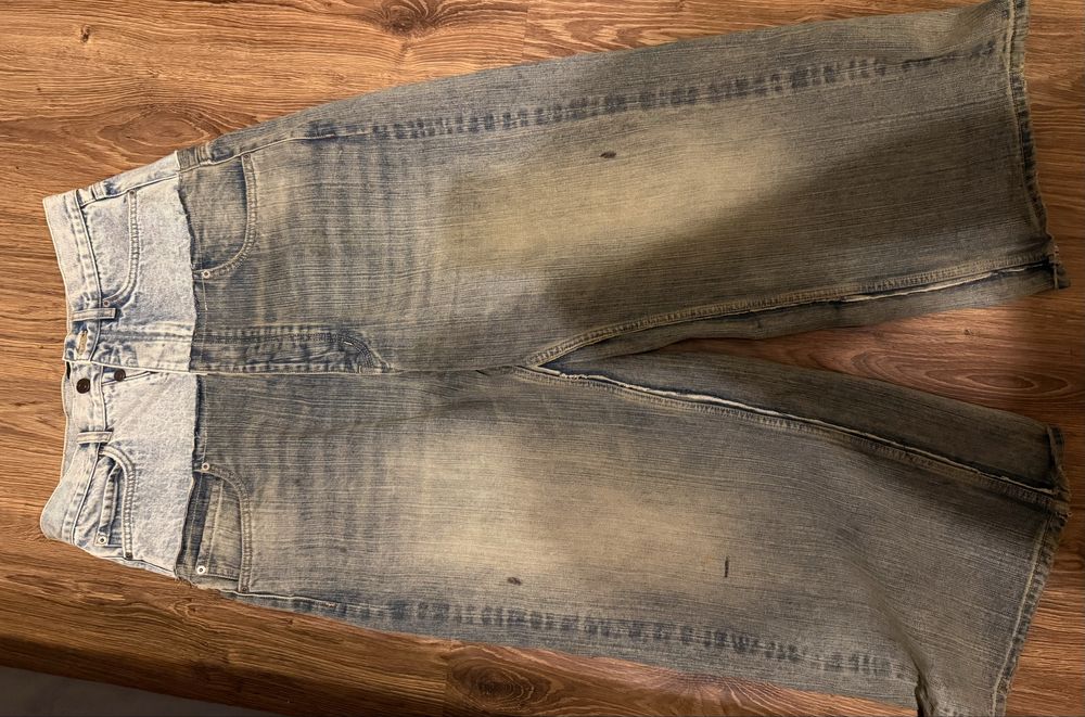 Джинсы бэгги от mvt cut up blue