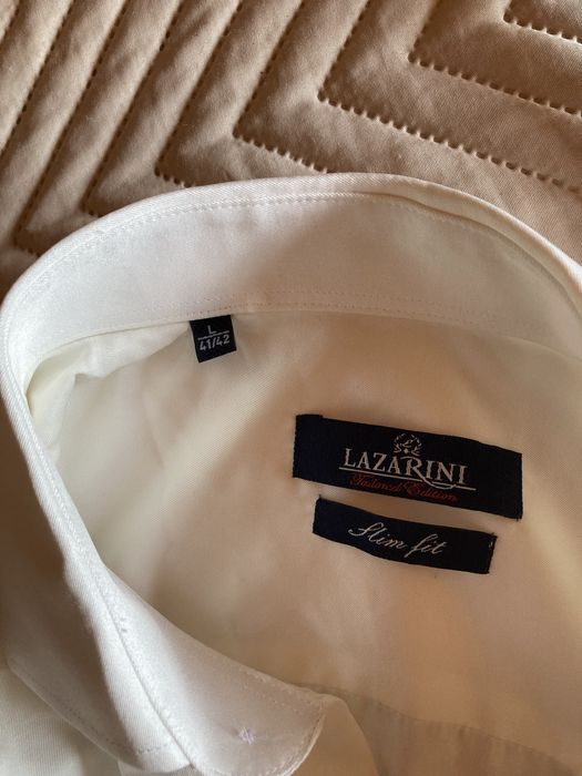 Чисто Нова Бяла риза Lazarini - Slim Fit, българско производство