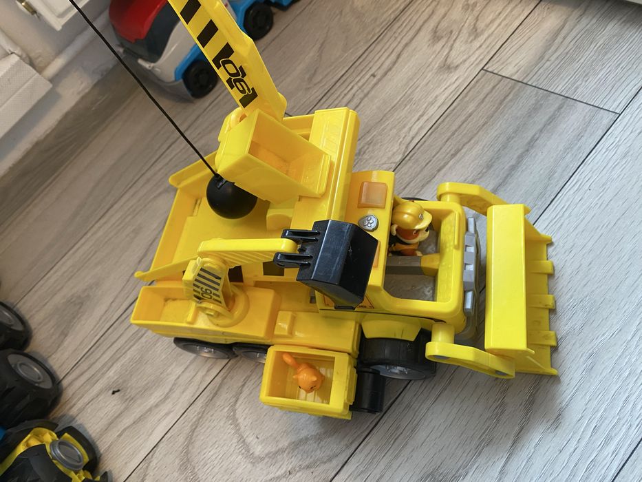 Set excavator galben Patrula Catelusilor