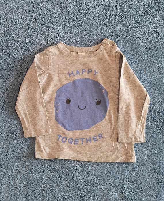 Set 2 bluzite vesele maneca lunga, H&M, marimea86