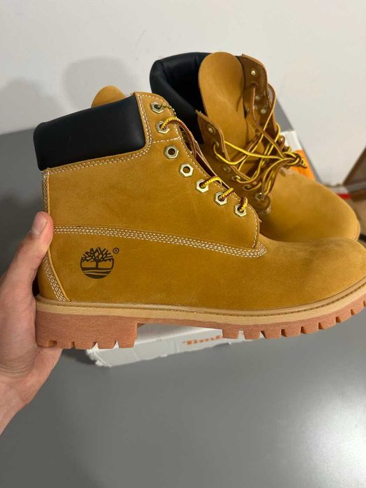 Ghete Timberland Premium 6 inch Wheat marimea 43 impermeabile