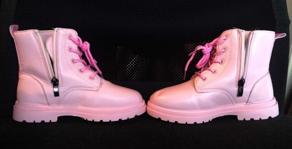 Детски боти, обувки, ботушки за момиче - розови - размер 32