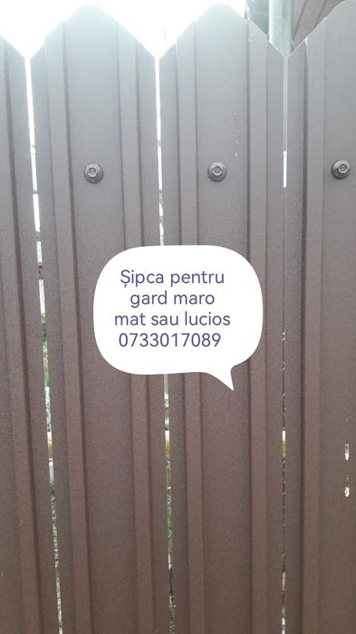 Oferta Șipcă Metalică Gard Vopsită grande mat maro sau gri