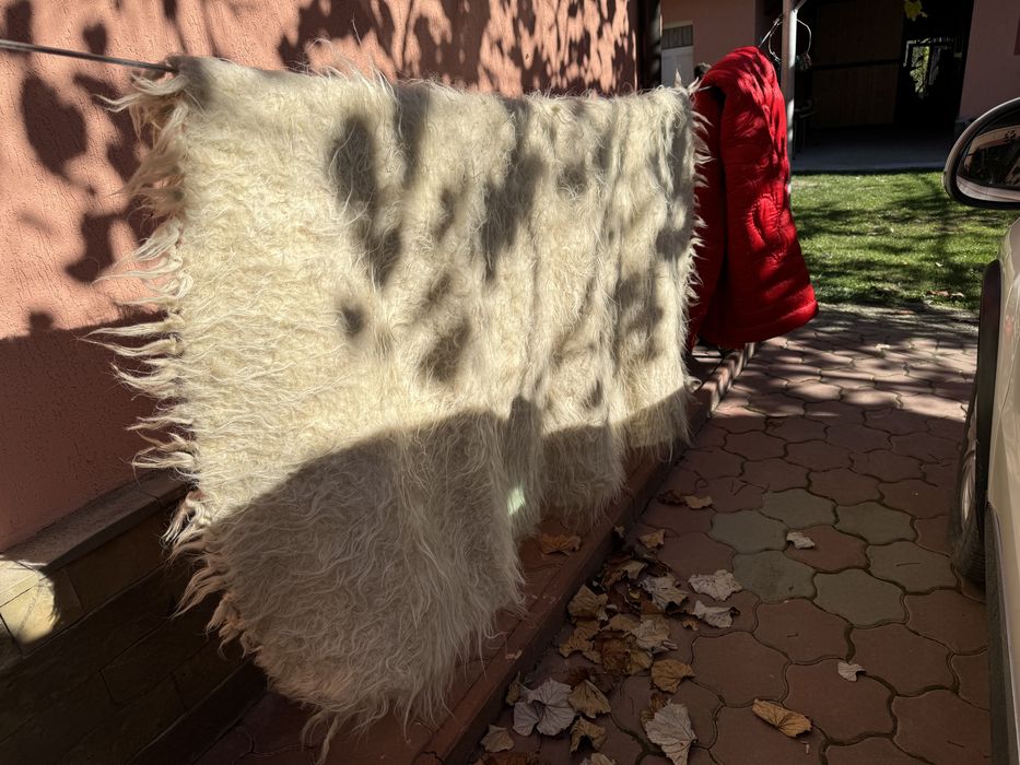 Sarica plocad de lana autentic