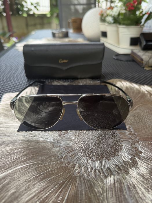 Очила Cartier Santos 59/16 с калъф и кърпичка