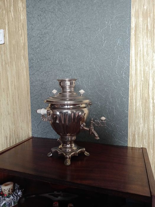 Самовар-СССР,хромирана,мед