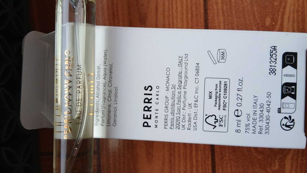Parfum nisa Perris Monte Carlo Cedro di Diamante EdP 8 ml/7 ml