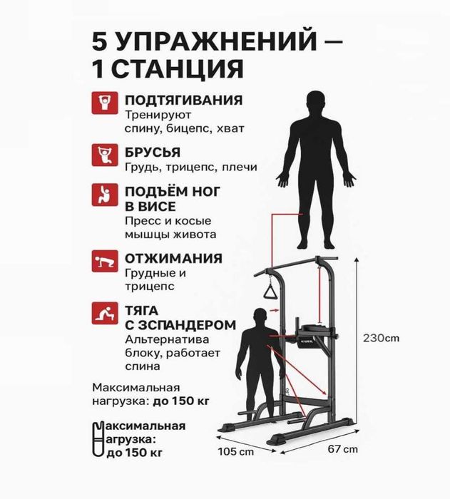 Турник тренажер для домашнего спортзала, регулируемая Доставка бесплат