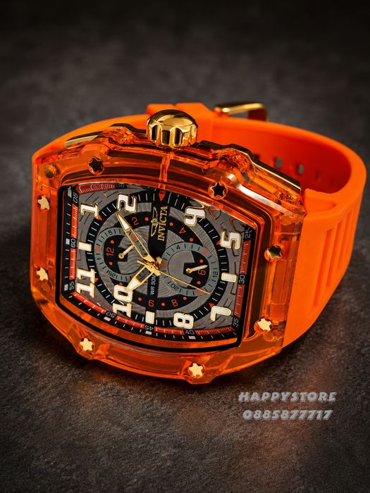 INVICTA Cyclone Orange/Gold 49 mm, Инвикта нов мъжки часовник