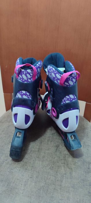 Детски ролери Oxelo Play 5 Light Grey номер 28-30 с Каска