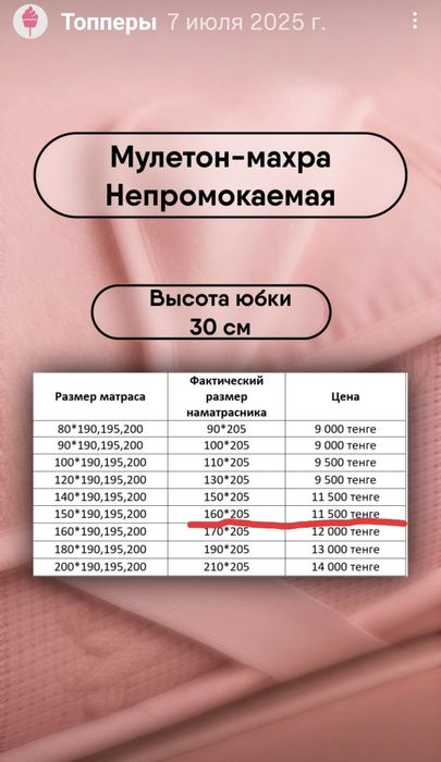 Наматрасник водонепроницаемый