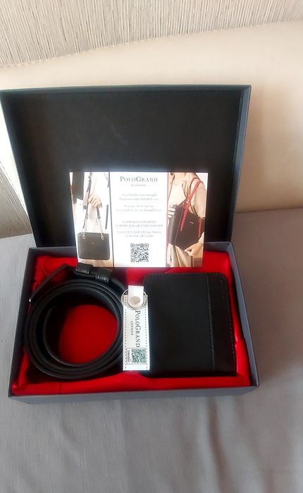 Мъжки сет от колан и портфейл. Нови!!!