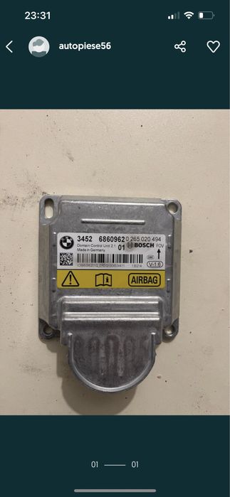 Calculator airbag frana de mana BMW X3 F25 piese dezmembrari