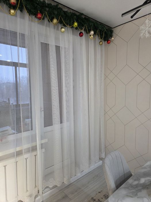 Тюль, 7 м.  Сетка. Не требует глажки