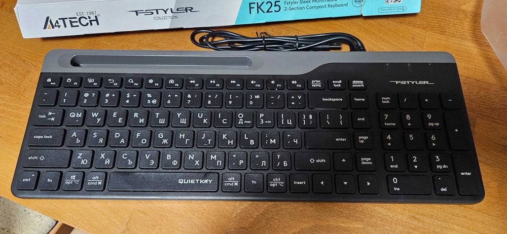 Клавиатура A4tech Fstyler FK25, БДС, черна