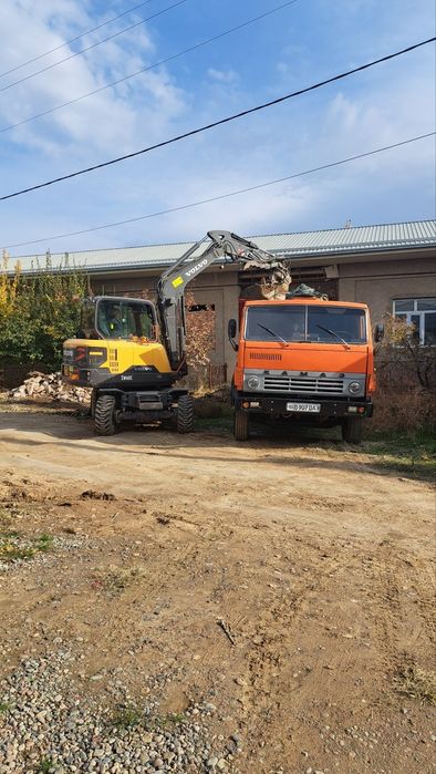 Ekskavatr Kamaz xizmati 24/7. 55mini/60mini/140/210 tali Musir ortish