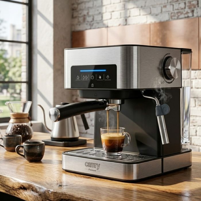 Кафемашина CAMRY – Перфектно еспресо и кадифено капучино у дома с 15 бара налягане