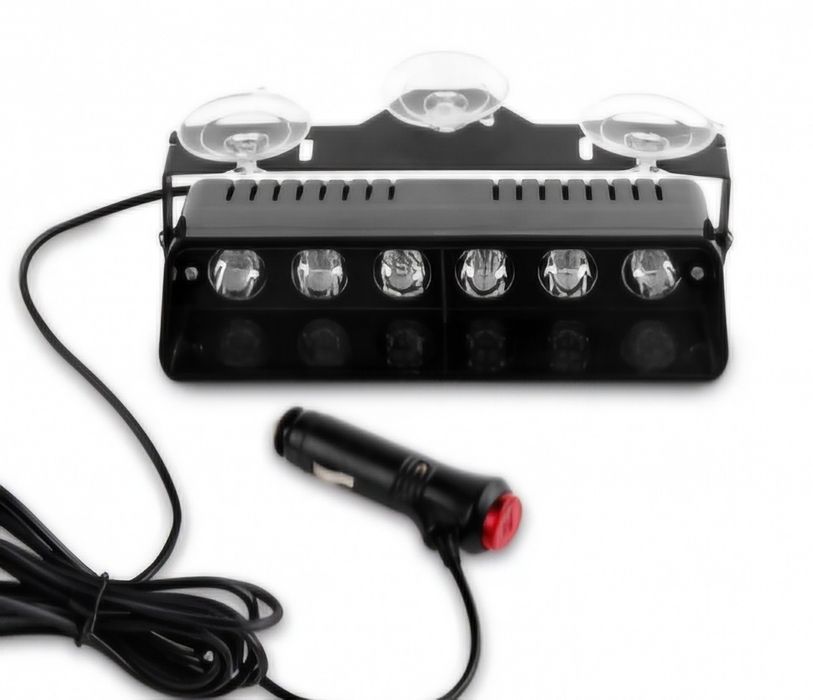 Сигнална led лампа син/червен цвят за запалка на кола