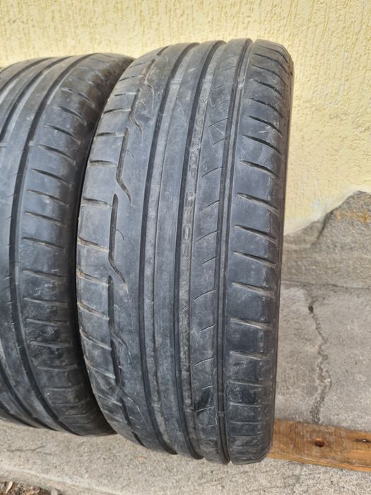 4 бр. летни гуми 225/55/17 Dunlop DOT 0315 2x5,5 mm 2x4 mm