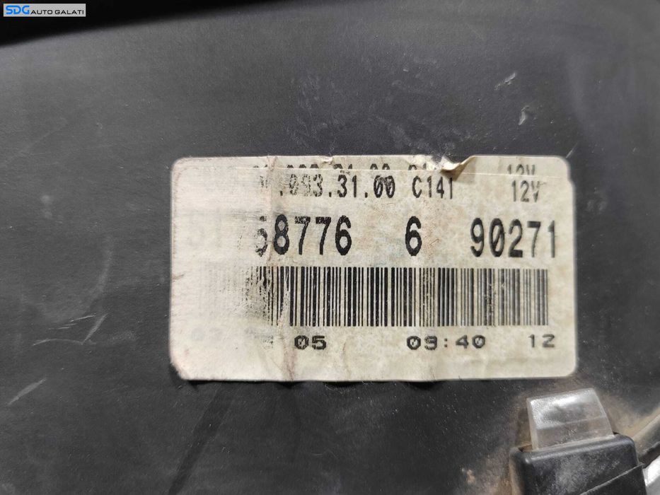 Ceas Ceasuri Cluster Instrumente Bord Fiat Doblo 1.3 1.9 JTD 2002 - 2008 Cod 51758776 [L6277]