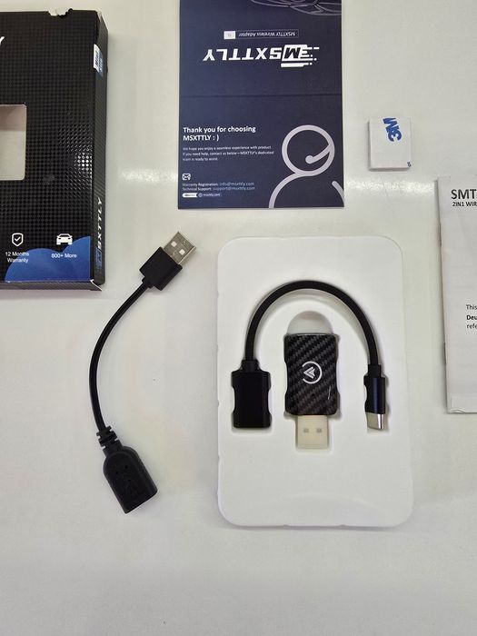 Адаптер за безжичен CarPlay & Android Auto MSXTTLY AC01 2IN1 Wireless