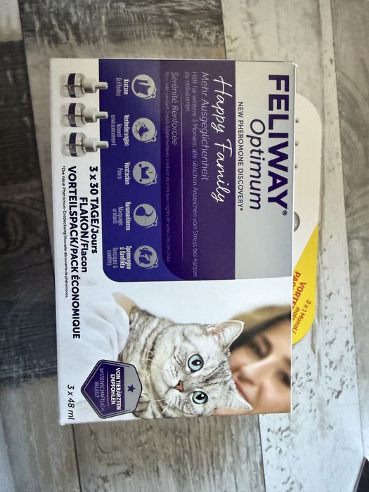 FELIWAY Optimum – Rezerve difuzor pentru pisici 3x48 ml (3 luni)