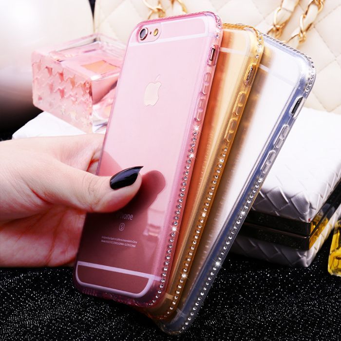 Husa semitranspartenta din silicon cu pietricele pt. IPhone XR