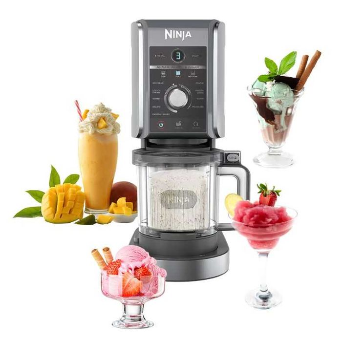 Aparat de inghetata Ninja CREAMi Deluxe NC501, 800W, 10 programe - RESIGILAT