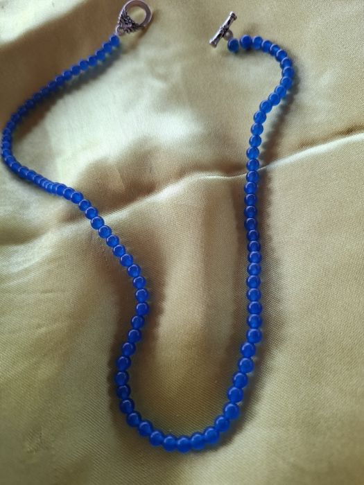 Colier calcedonie chalcedonye la baza gatului 43 cm lungime l