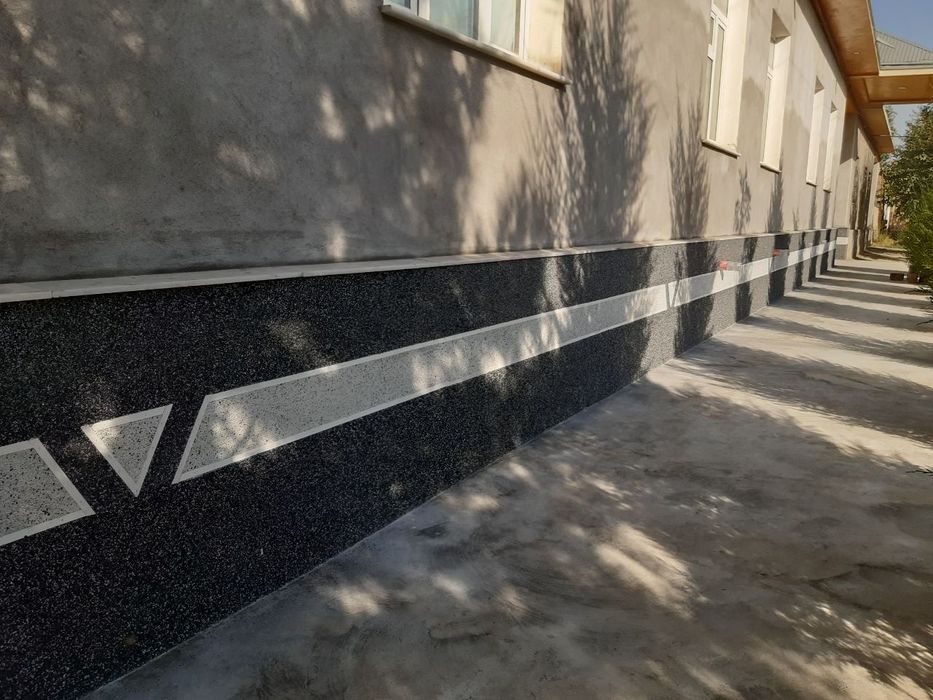 делаем ремонт  грунтовка и крошка рисунок ,полосы  ,сплошной