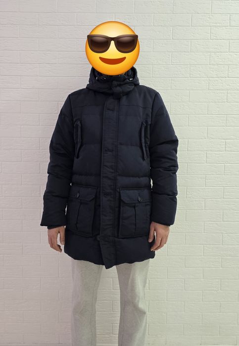 Пуховик зимний, синий