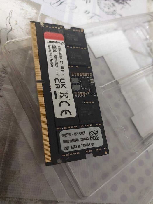 16GB 5600MT/s CL40 DDR5 - Kingston (SO-DIMM - за лаптоп)