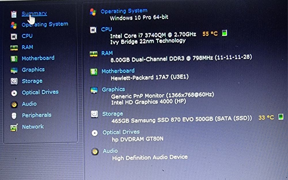 Laptop HP EliteBook 8570P/I7-3740QM